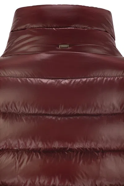 Herno Ultralight Nylon Cape With High Collar And Button Closure In Multi