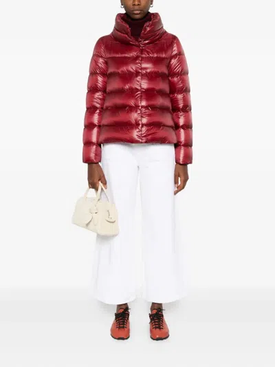 Herno Ultralight Nylon Cape With High Collar And Button Closure In Multi