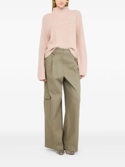 Liu •jo Liu Jo Ribbed Knit Flower Embellishment In Gold