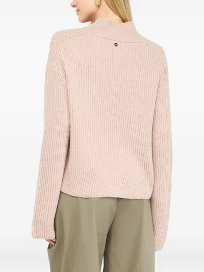 Liu •jo Liu Jo Ribbed Knit Flower Embellishment In Gold