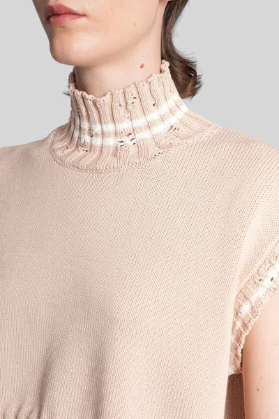 Marni Knitwear In Rose-pink Cotton In Gray