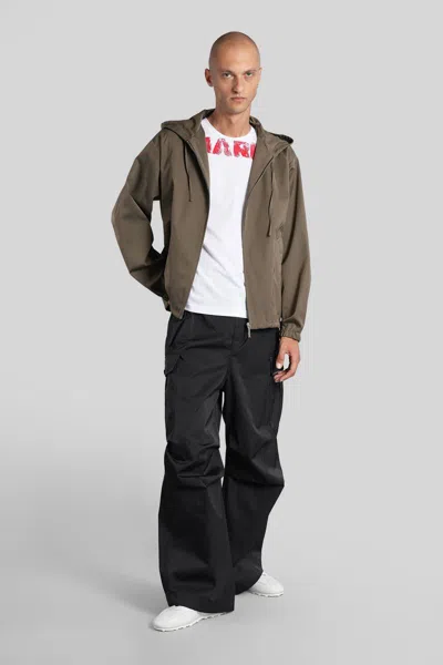 Marni Cotton T-shirt With Maxi Print In White