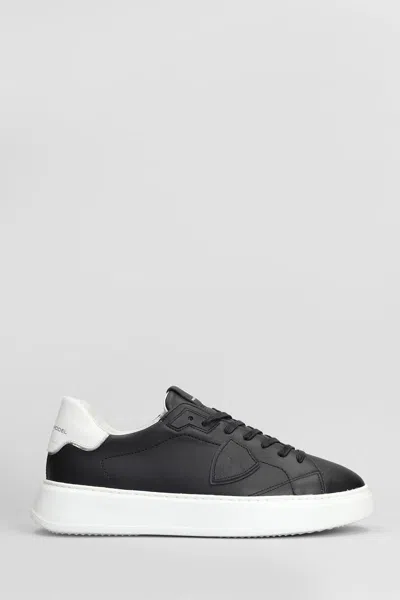 Philippe Model Temple Low Sneakers In Black