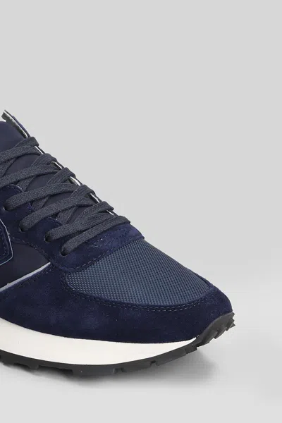 Philippe Model Tropez Haute Low Blue Sneaker In Blue