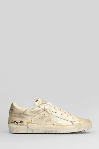 Philippe Model Prsx Low Sneakers In Gold