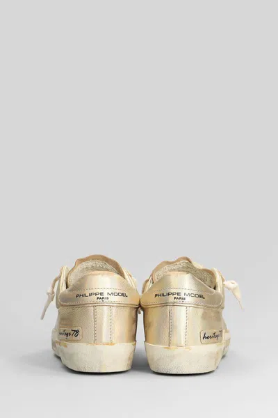 Philippe Model Prsx Low Sneakers In Gold