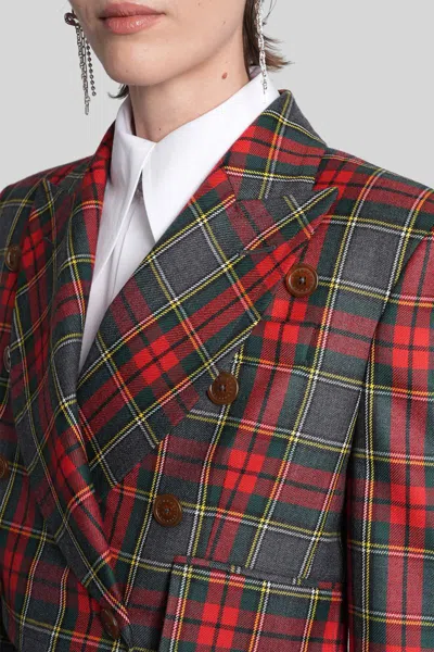 Vivienne Westwood Structured Plaid Peak Lapel Blazer In Multi