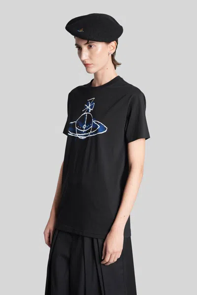 Vivienne Westwood Short Sleeves Crew Neck Graphic Print In Black