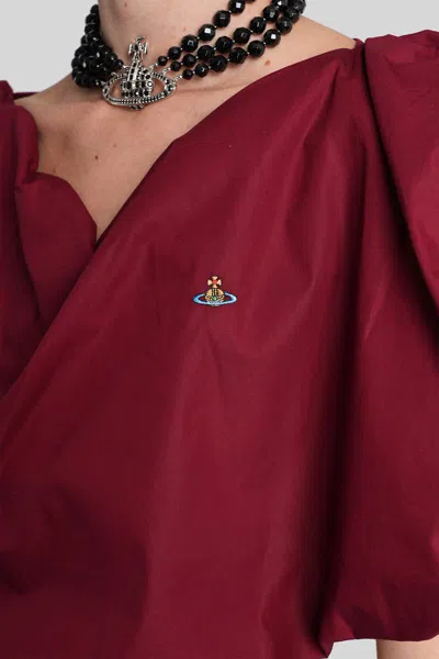 Vivienne Westwood Heart Top Topwear In Red Cotton In Red