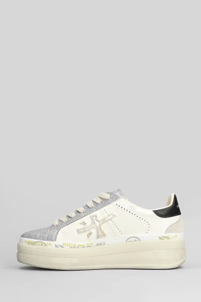 Premiata Claudia Sneakers In White Leather In White