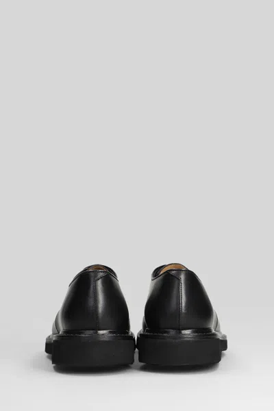 Premiata Round Toe Leather Callo Derby Shoes In Black