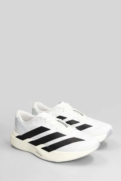 Adidas Originals Adidas Adizero Evo White Sneakers With Signature 3-stripes In Gray