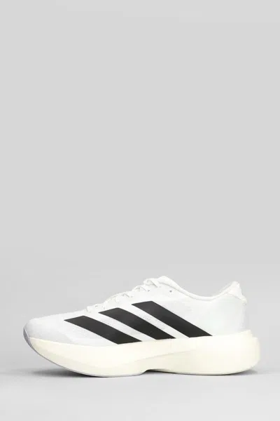 Adidas Originals Adidas Adizero Evo White Sneakers With Signature 3-stripes In Gray