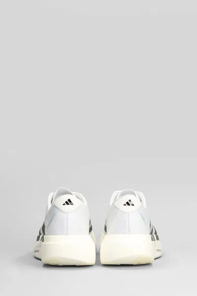 Adidas Originals Adidas Adizero Evo White Sneakers With Signature 3-stripes In Gray