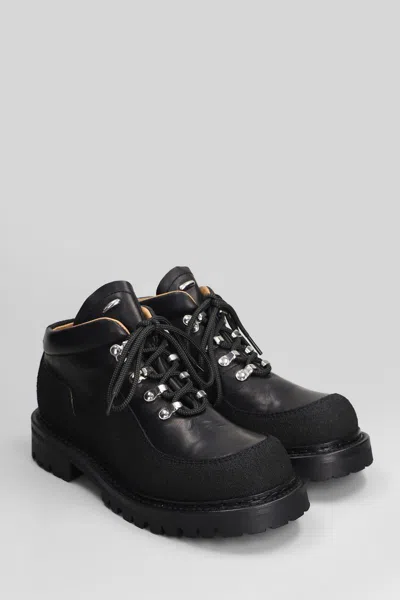 Our Legacy Ankle Boots With Round Toe And Lug Sole In Black