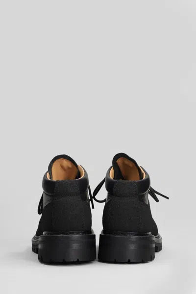 Our Legacy Ankle Boots With Round Toe And Lug Sole In Black