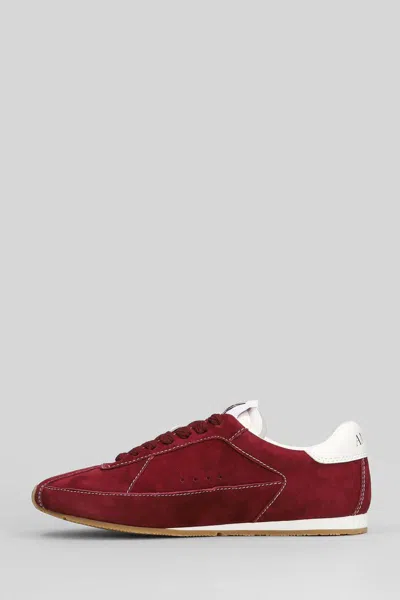 Amiri Pacific Flat Sneakers In Red Suede In Red