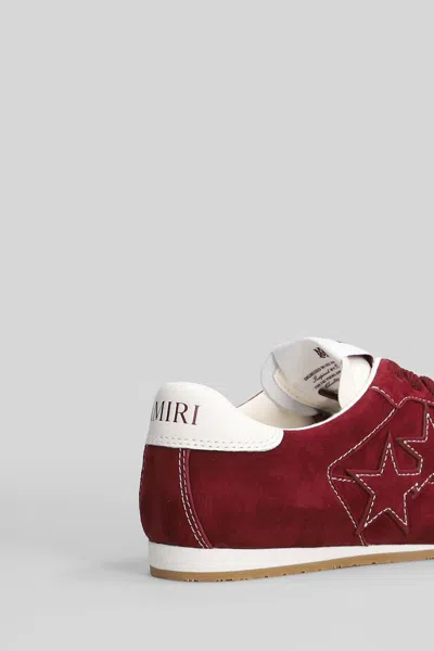 Amiri Pacific Flat Sneakers In Red Suede In Red