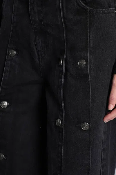 Rotate Birger Christensen Jeans Con Bottoni Black Denim In Black