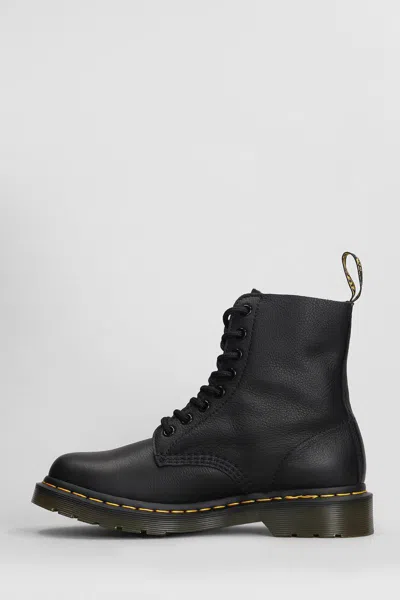 Dr. Martens 1460 Pascal Combat Boots In Black