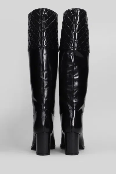 Gold & Rouge 75mm Babi Quilted Boots In Black