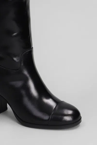 Gold & Rouge 75mm Babi Quilted Boots In Black