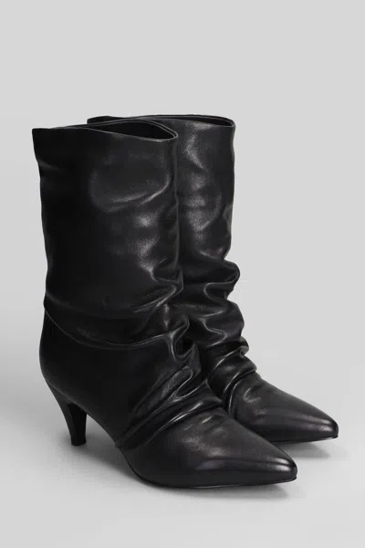 Gold & Rouge Laika High Heels Ankle Boots In Black