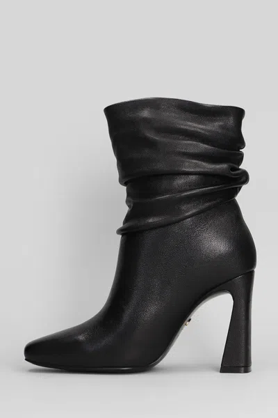 Gold & Rouge Jelly High Heels Ankle Boots In Black