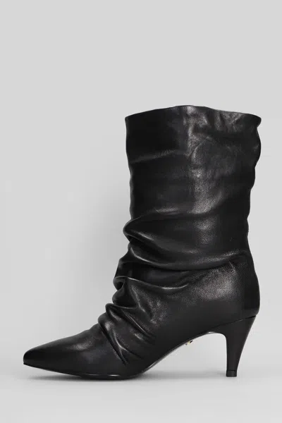 Gold & Rouge Laika High Heels Ankle Boots In Black