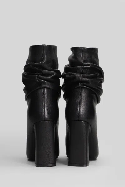 Gold & Rouge Jelly High Heels Ankle Boots In Black