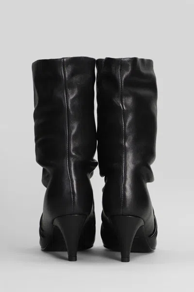 Gold & Rouge Laika High Heels Ankle Boots In Black