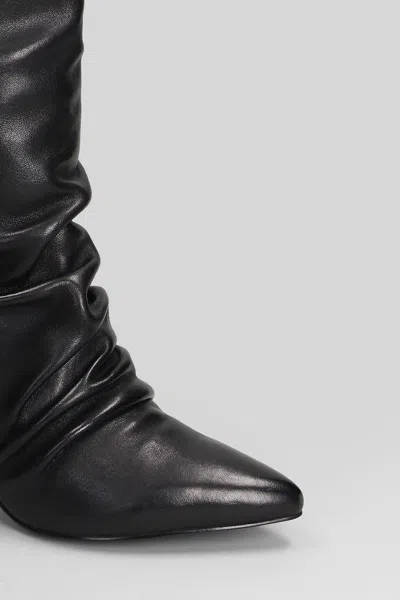 Gold & Rouge Laika High Heels Ankle Boots In Black