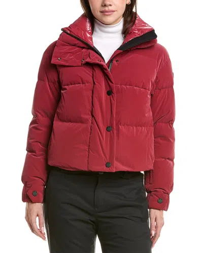 Post Card Down Puffer Jacket In Red