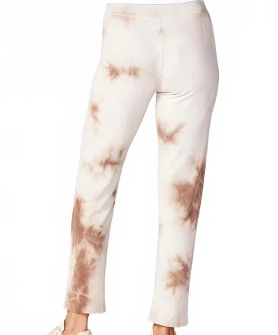 French Kyss Tie Dye Lounge Pant In White/beige In White