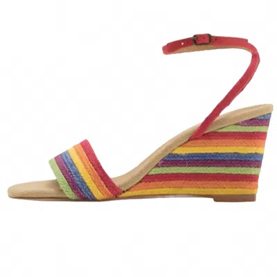 Jeffrey Campbell Women's Sailboat Wedge Sandals In Colorful Jute In Multi