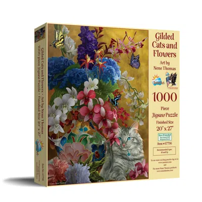 Sunsout Gilded Cats And Flowers 1000 Piece Jigsaw Puzzle For Adults In Multi