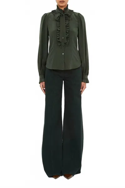 Ulla Johnson Women's Catroux Blouse In Cypress In Green