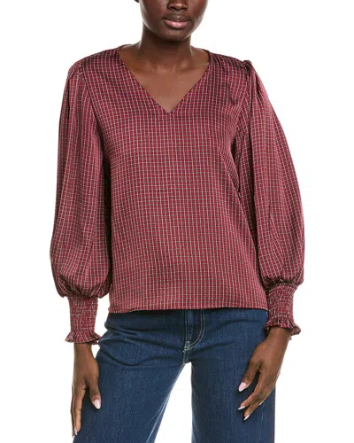 Cece Printed Blouse In Red