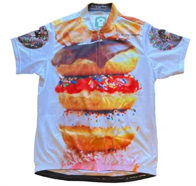 It's In My Heart Women's Cycling Jersey In Doughnuts In Multi