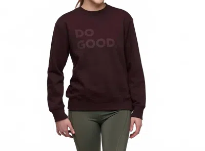 Cotopaxi Do Good Crew Sweatshirt In Coffee In Brown