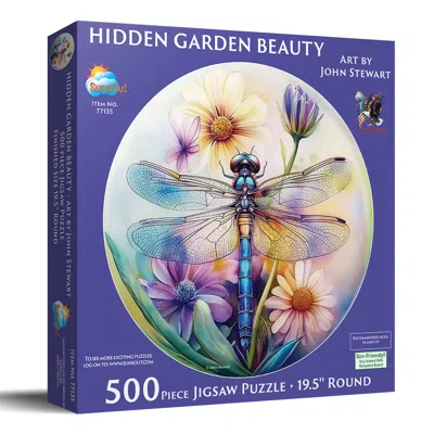 Sunsout Hidden Garden Beauty 500 Piece Jigsaw Puzzle For Adults Round In Blue