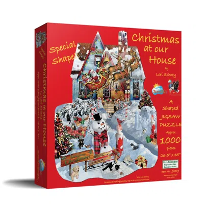 Sunsout Christmas At Our House 1000 Piece Jigsaw Puzzle For Adults Special Shape Christmas In Red