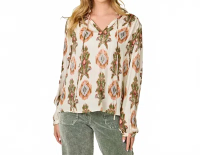Mystree Harvest Bloom Blouse In Ivory Tribal In Neutral