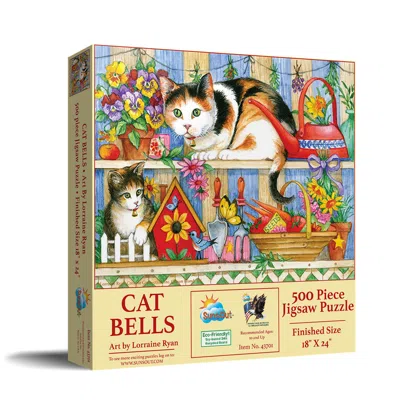 Sunsout Cat Bells 500 Piece Jigsaw Puzzle For Adults In Yellow