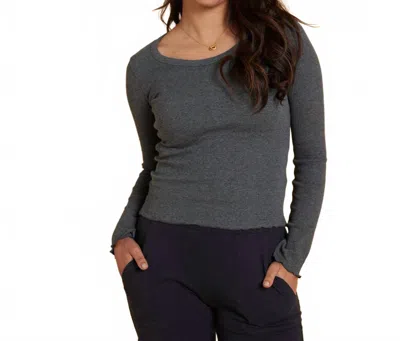 Known Supply Jill Long Sleeve Top In Grey In Gray