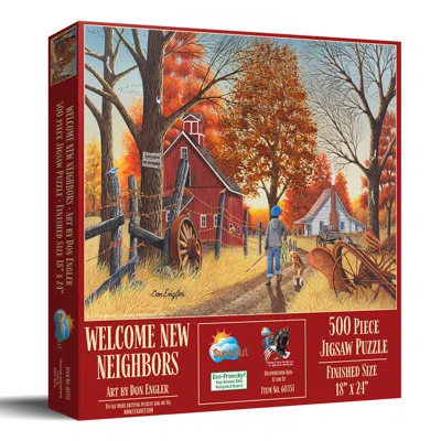 Sunsout Welcome New Neighbors 500 Piece Jigsaw Puzzle For Adults In Red