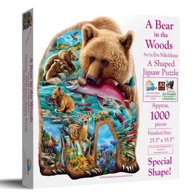 Sunsout A Bear In The Woods 1000 Piece Jigsaw Puzzle For Adults Special Shape In White