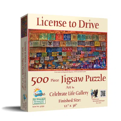Sunsout License To Drive 500 Piece Jigsaw Puzzle For Adults In White