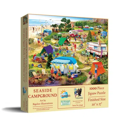 Sunsout Seaside Campground 1000 Piece Jigsaw Puzzle For Adults In Pink