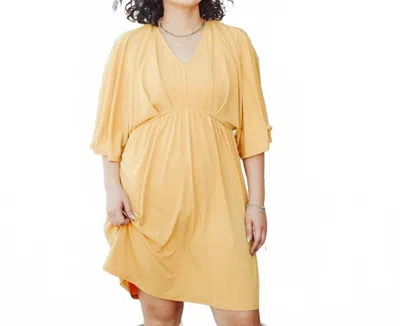 Dear Scarlett Dreamer Mini Dress In Marigold In Gold